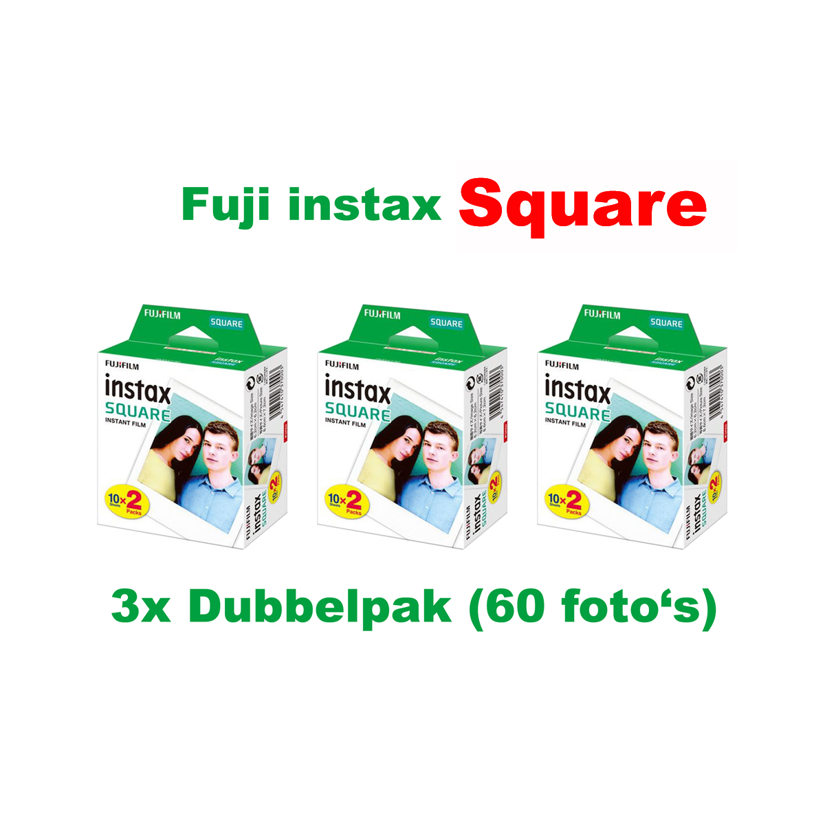 enthousiast eetlust klif 5x Fuji Instax Square instant film dubbelpak (100 foto's)