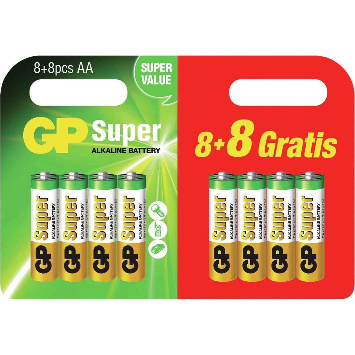 Fonetiek rijm Vel AA batterij GP Batteries Super 8 + 8 gratis Alkaline 1.5 V 16 stuk(s) -  Welkom bij Foto Romp in Utrecht